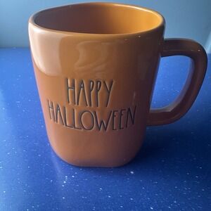 Rae Dunn Holiday Happy Halloween Orange Coffee Mug